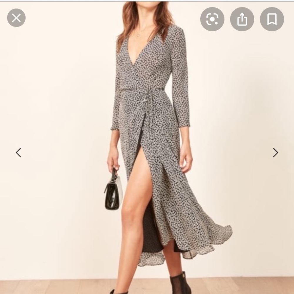 Reformation Jaz dress, Midi + floral print